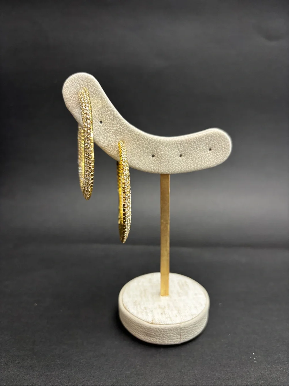 Cult Gaia Gold Crystal Pave Hoop Earrings - Women Jewelry
